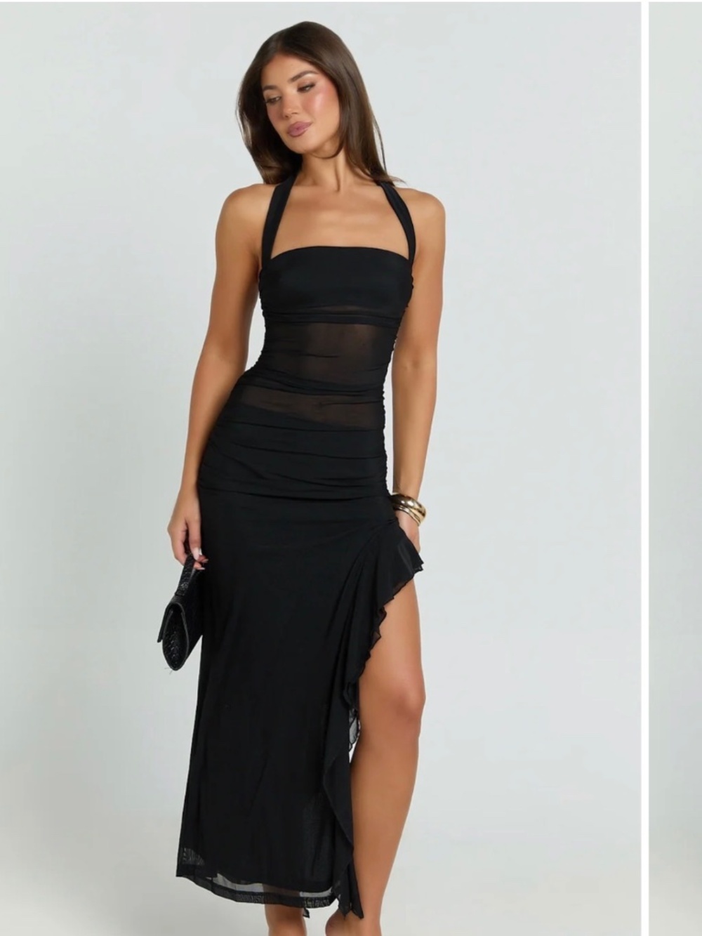 Almarie halter midi dress